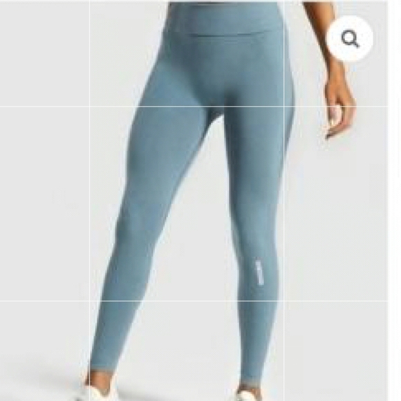 Gymshark Pants - Gymshark Power Down Tight Legging Lounge Pant Gym Turquoise Blue Women Large L